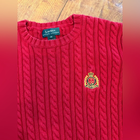 Ralph Lauren Red Crewneck Sweater - Picture 2 of 4